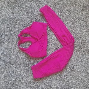 Aoxjox hot pink workout set